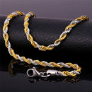 Rope Chain - 5mm | Two Tone Silver Gold Chain
