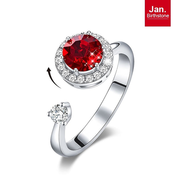 Birthstone ring swarovski on sale
