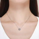 Snowflake Necklace in Sterling Silver with CZ