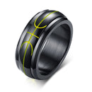 Spinner Basketball Ring - Mens - Black Stainless Steel
