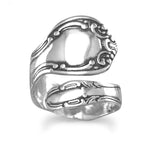 Spoon Ring in Sterling Silver [Oxidized - Wrap Around]