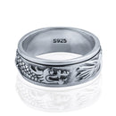 Men's Spinner Dragon Ring Sterling Silver