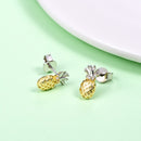 Pineapple Earrings Sterling Silver | Womens Stud Earrings