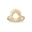 Gold Sun Ring in Sterling Silver [Stackable]