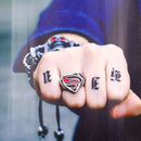 Superman Ring Stainless Steel Silver Red