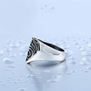 Superman Ring Stainless Steel Silver Black
