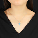 Turtle Necklace Sterling Silver with Opal Stone