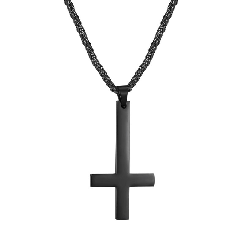 Inverted Cross Necklace Upside Down Cross Pendant, CROSS PENDANT #23118