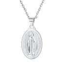 Virgin Mary Necklace Sterling Silver