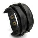 Wide Leather Cuff Bracelet - Men - Women - Vintage