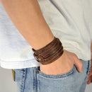 Wide Leather Cuff Bracelet - Men - Women - Vintage