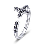 Womens Cross Ring Sterling Silver