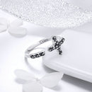 Silver Cross Ring for Women with CZ