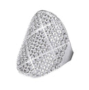 Silver Cubic Zirconia Statement Ring