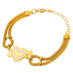 Gold Heart Bracelet for Women