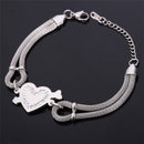 Silver Heart Bracelet for Women