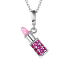 Lipstick Necklace Sterling Silver